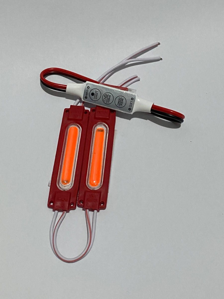 PAKET MODUL CONTROLLER LED 6 MODE 6 SPEED + LAMPU COB PLASMA 6 MATA 12V