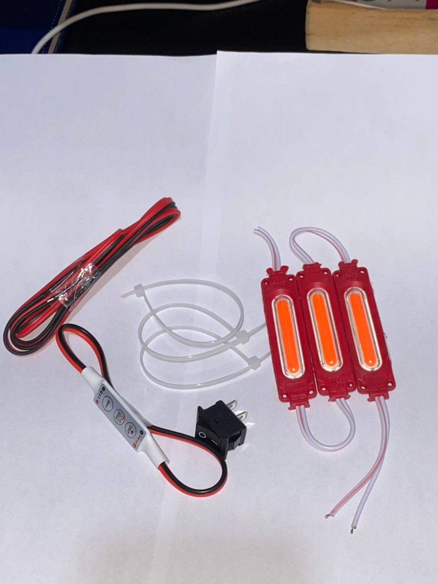 PAKET LENGKAP 3 LAMPU KOLONG MOTOR SUPERNOVA + MODUL KEDIP 7 MODE 12 VOLT PRO MAX